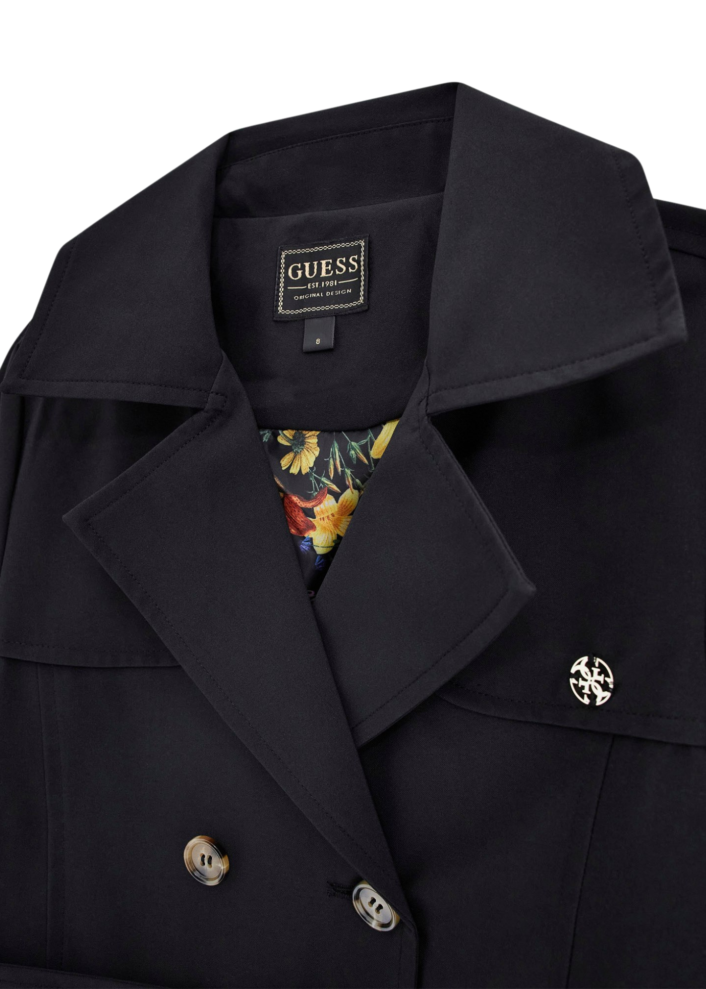 Trench Negru J5YL06 WFYD0 JBLK Guess