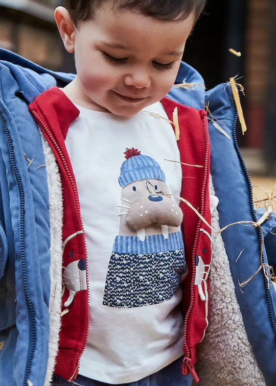 NO PICTURES Cream Blouse with Long Sleeves with Walrus Print 2020 col 65 Mayoral