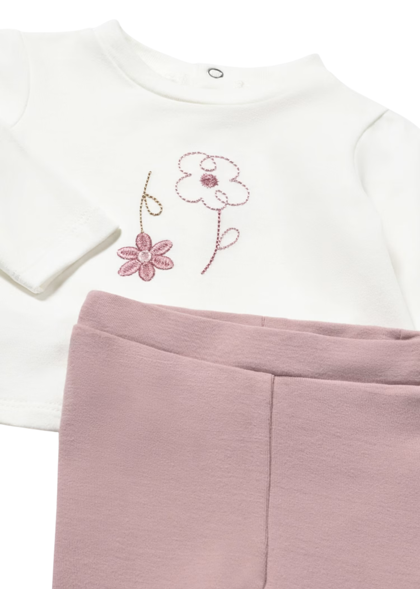 Set 3 Piese Jacheta Roz cu Flori Colanti si Bluza 2733 Mayoral