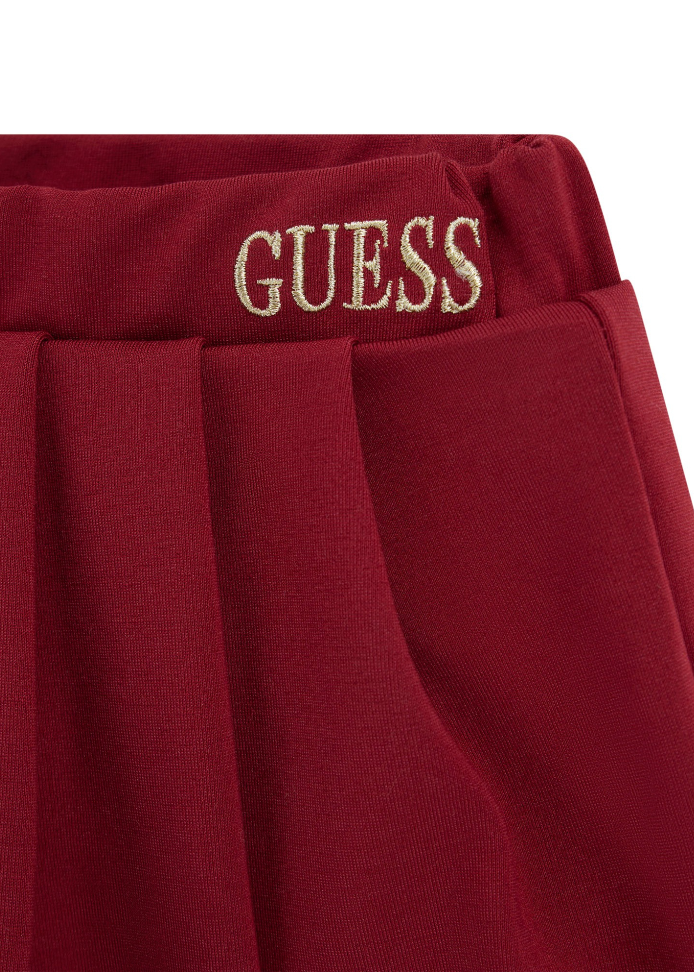 Set 2 Piese Bluza Sport Crem cu Urs si Fusta Plisata Rosie A5BG01 KAD74 G012 Guess