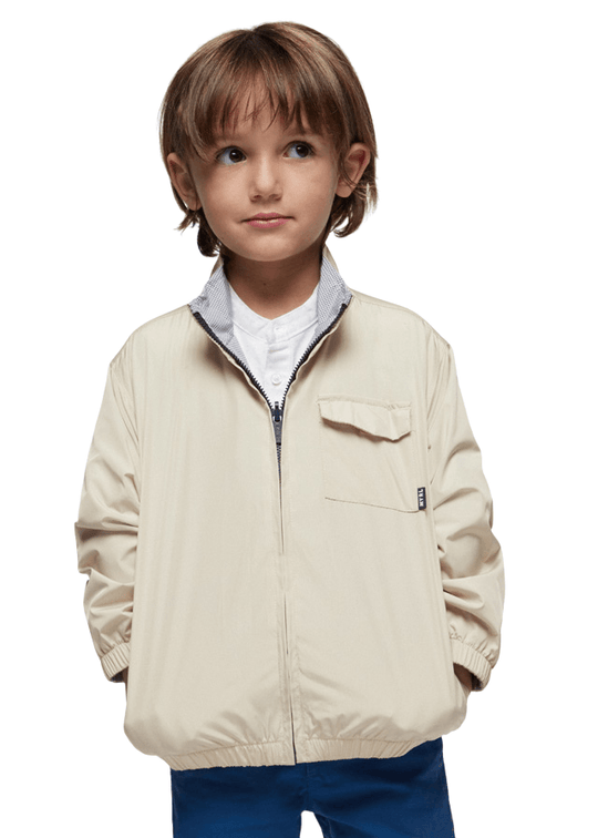 Geaca Antivant Bej Reversibila cu Fermoar pentru Baieti 3492 Mayoral