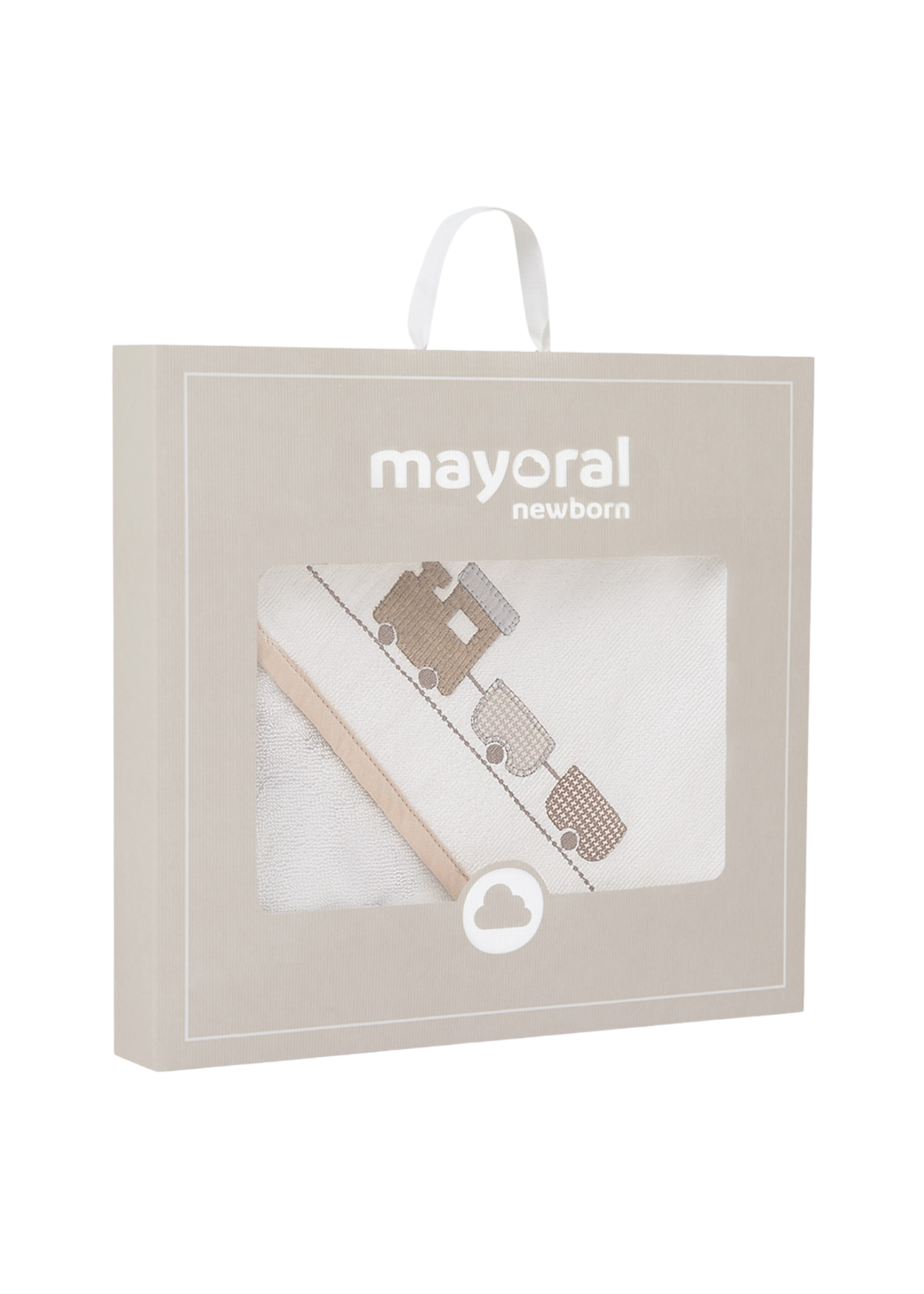 Prosop Crem cu Capison cu Imprimeu Trenuri 9989 Mayoral
