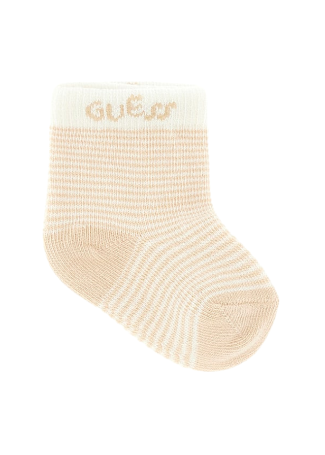 Set 3 Perechi de Sosete Alb cu Bej H4YZ07 Z3G10 F1Z7 Guess