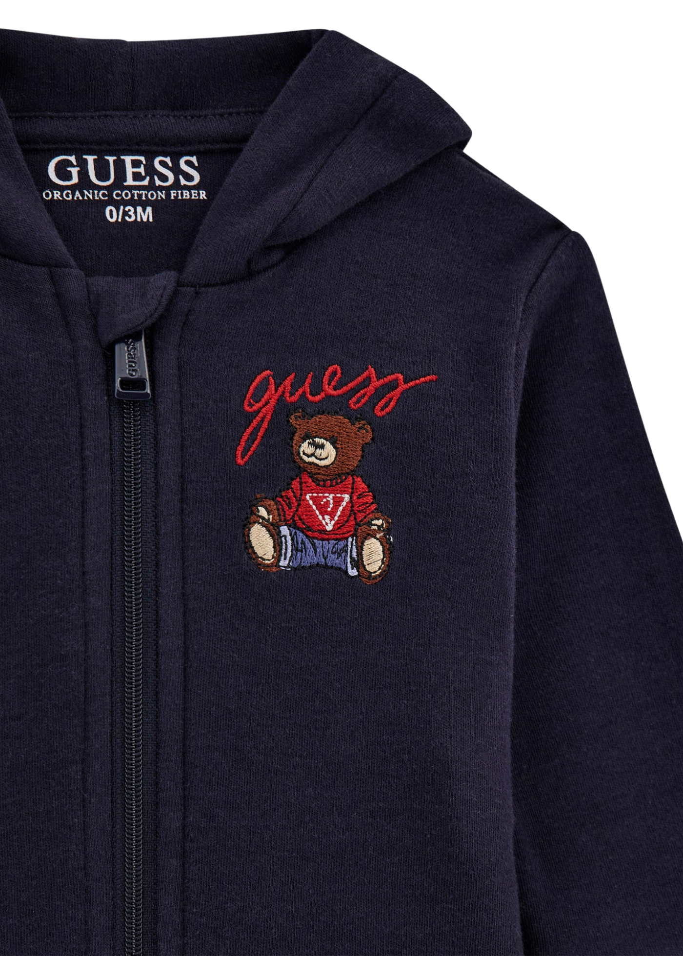 Trening Bumbac 3 Piese Bleumarin Hanorac si Pantaloni Bluza Alba cu Urs H5YW12 KA6W4 G7V2 Guess