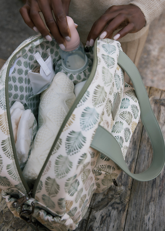 Geanta Maternitate Medie Crem cu Imprimeu Verde 19968 Mayoral