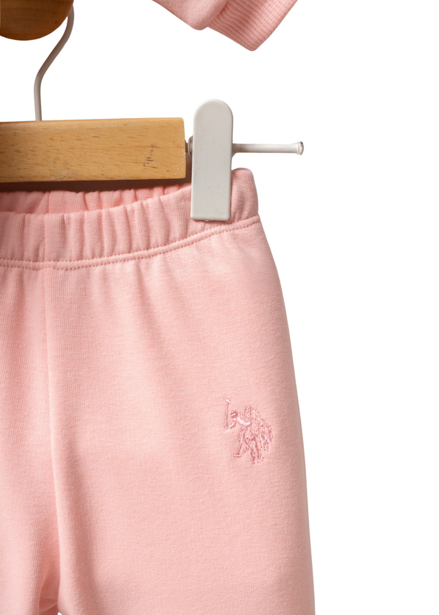 Trening 2 Piese Roz Hanorac Oversize cu Buzunar si Pantaloni Lungi USB2718 Us Polo Assn