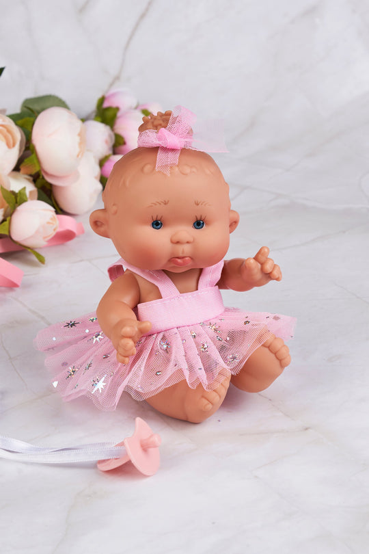 Ароматична лялька Pepotines, рожева тюлева сукня зі срібними зірочками, 21 см 0494 Nines