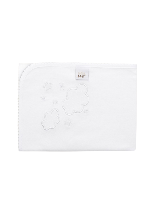 Paturica Alba cu Imprimeu Norisori Albi 98992-09 Interbaby