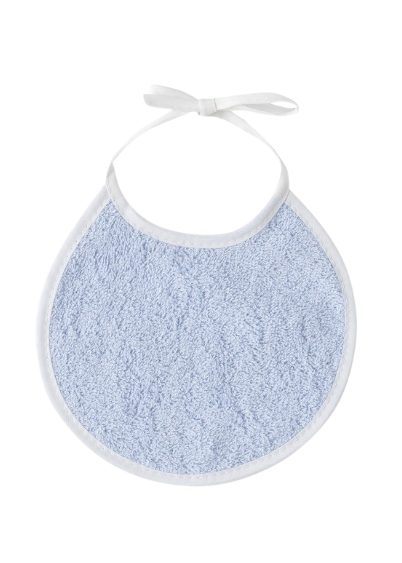 Prosop cu Capison 100x100 cm si Bavetica Alb-Bleu cu Ursulet si Inimioare 01249-11 Interbaby