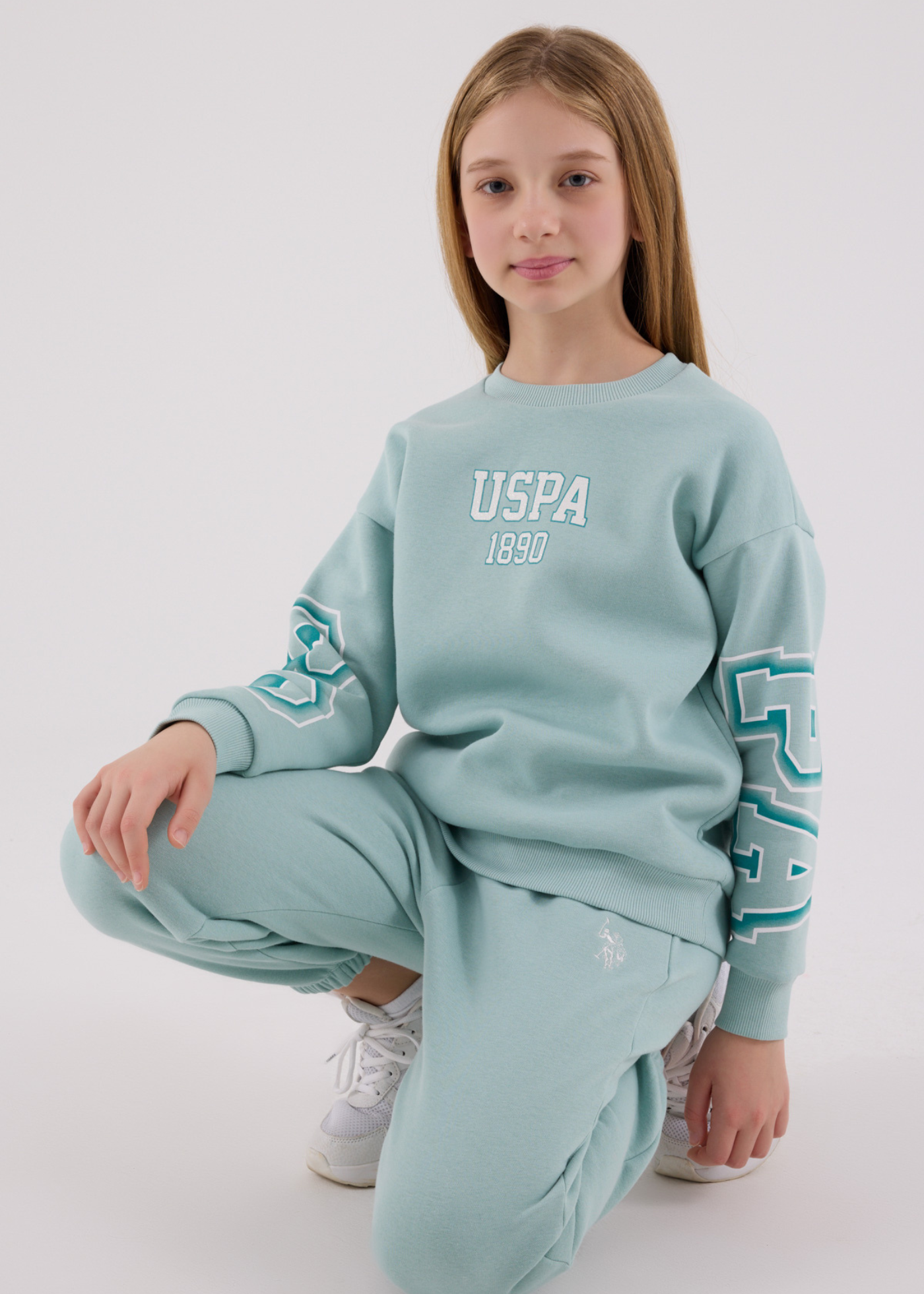 Trening 2 Piese Verde Menta Bluza Sport si Pantaloni Lungi US2314-4 Us Polo Assn