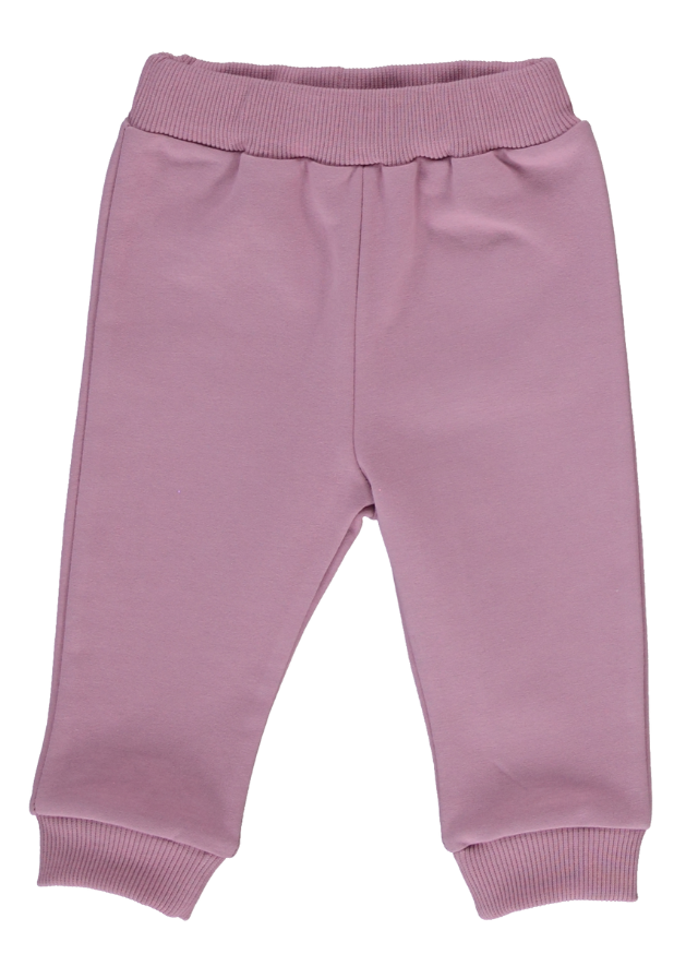 Trening 3 Piese Hanorac Roz cu Flori Pantaloni Roz Pudra si Bluza Loving Time K4438 Bebetto