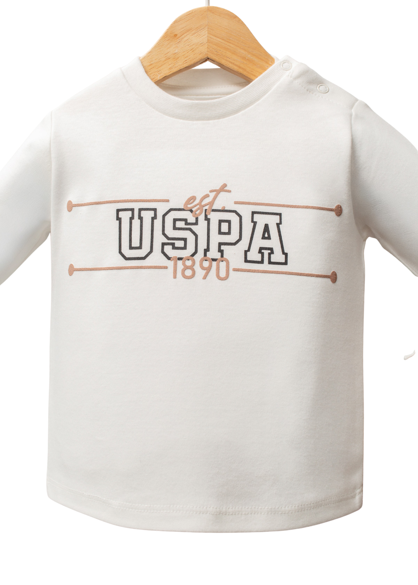 Set 3 Piese Jacheta Bej cu Fermoar Bluza Ivory si Pantaloni Lungi Bleumarin USB2549 V1 Us Polo Assn