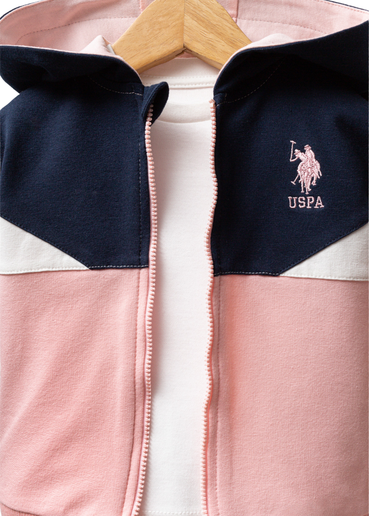 Trening 3 Piese Roz cu Bleumarin USB2758 V1 Us Polo Assn