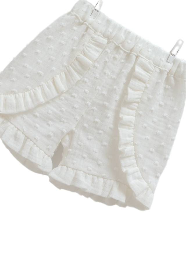 Set 2 Piese Crem Top cu Maneca scurta si Pantaloni Scurti din Bumbac cu Model 9709 Mell Sweet Baby