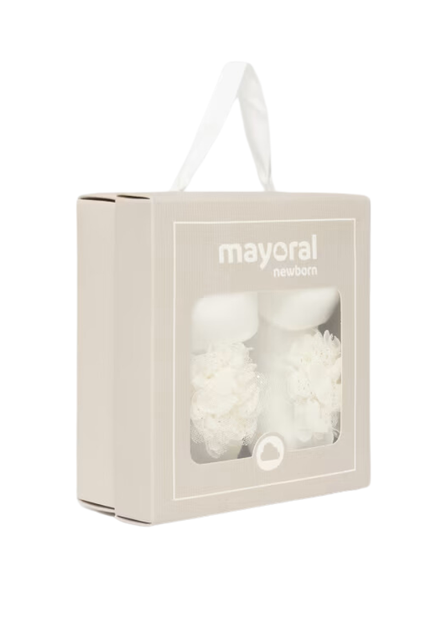 Set Bentita si Sosete cu Floare Crem 9763 Mayoral