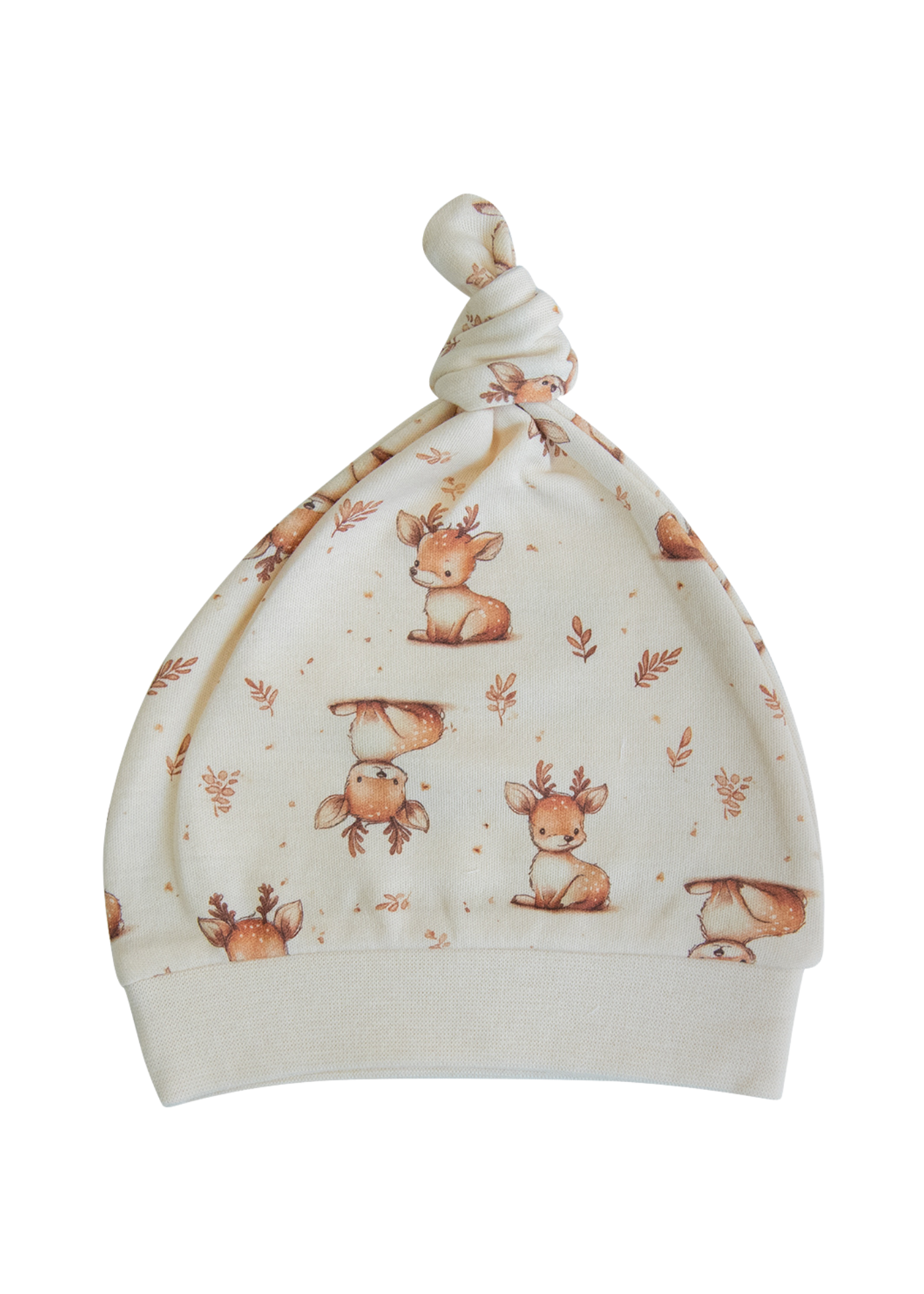Set 5 Piese Nou Nascut din Bumbac Organic Bej cu Caprioare S60269 Kitikate
