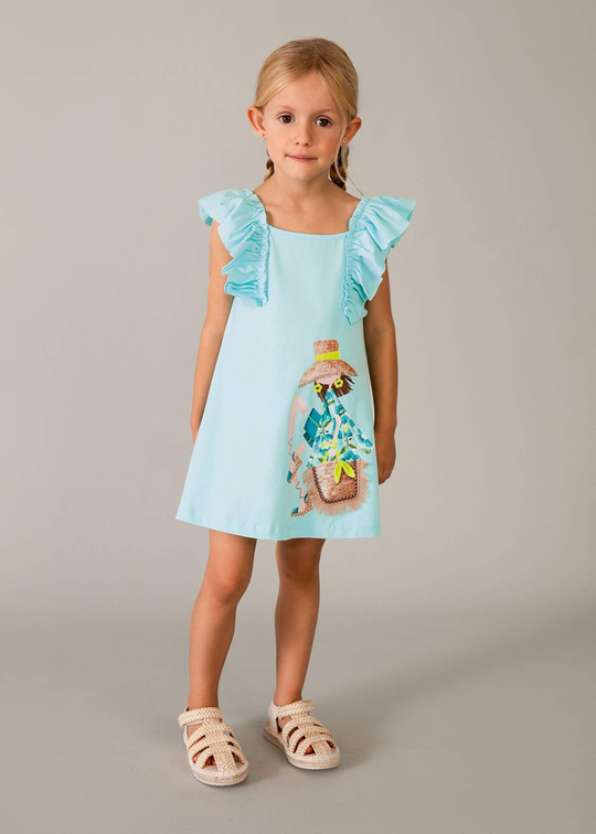 Rochie Bleu cu Volanase 3943 Mayoral