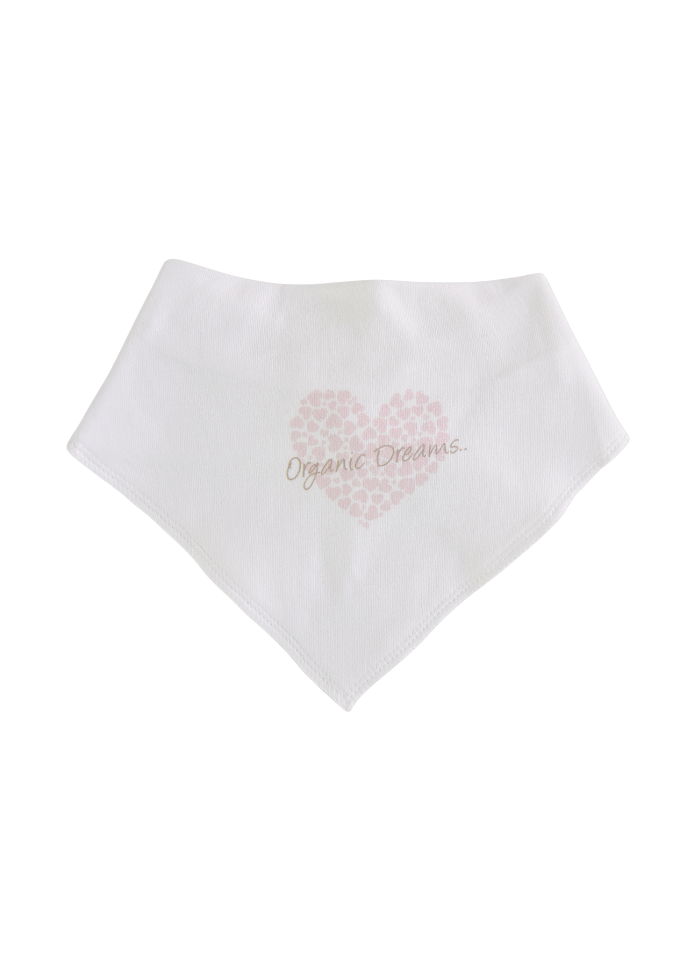 Set 4 Piese Bumbac Organic Alb cu Inimi Roz cu Vesta S13696 KitiKate