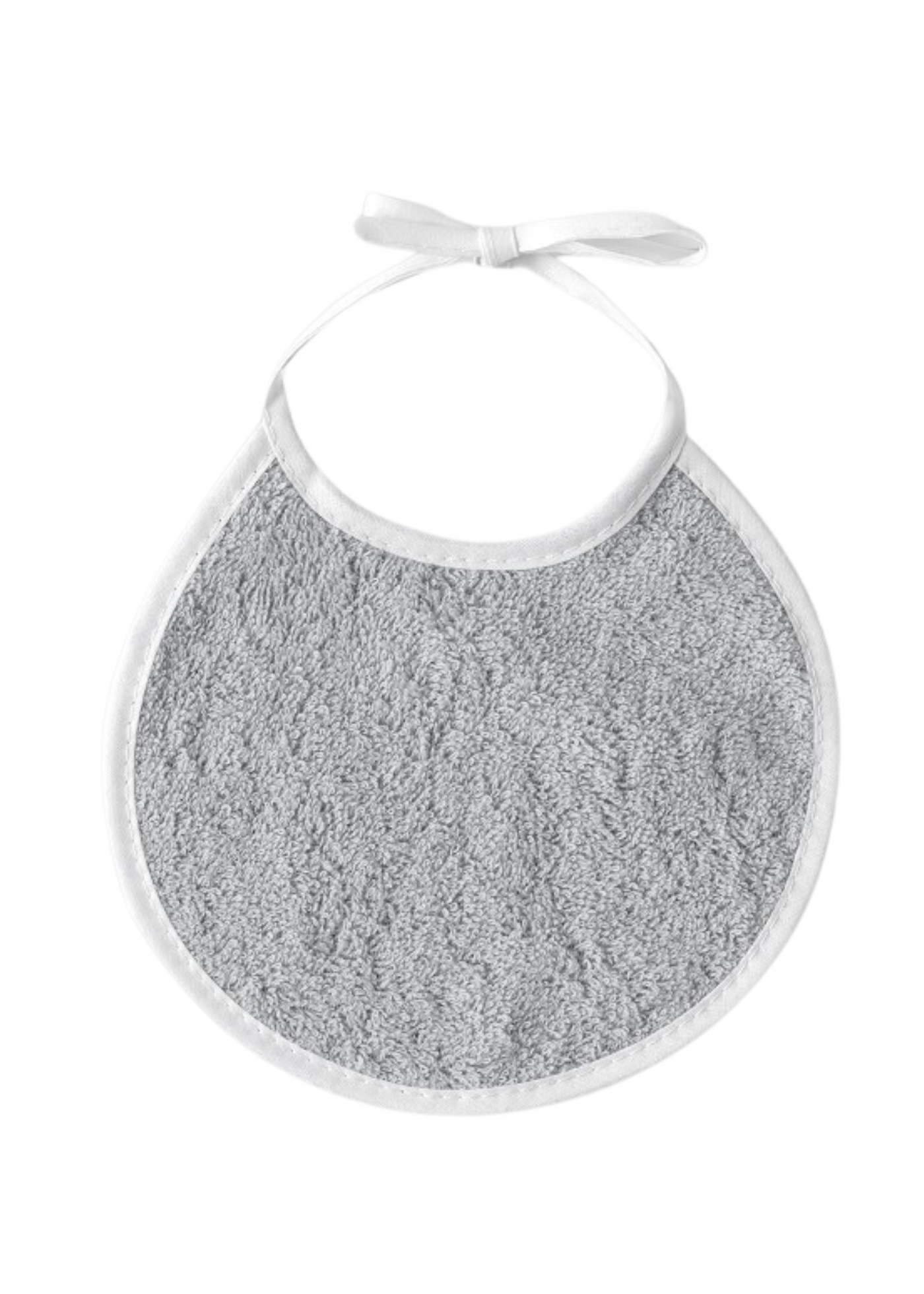 Prosop cu Capison 100x100 cm si Bavetica Alb-Gri cu Calut 01251-18 InterBaby