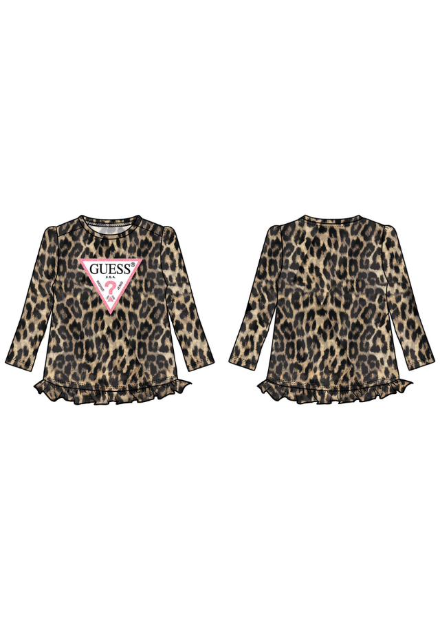 Bluza cu Maneca Lunga Imprimeu Leopard K4BI10 J1313 P340 Guess