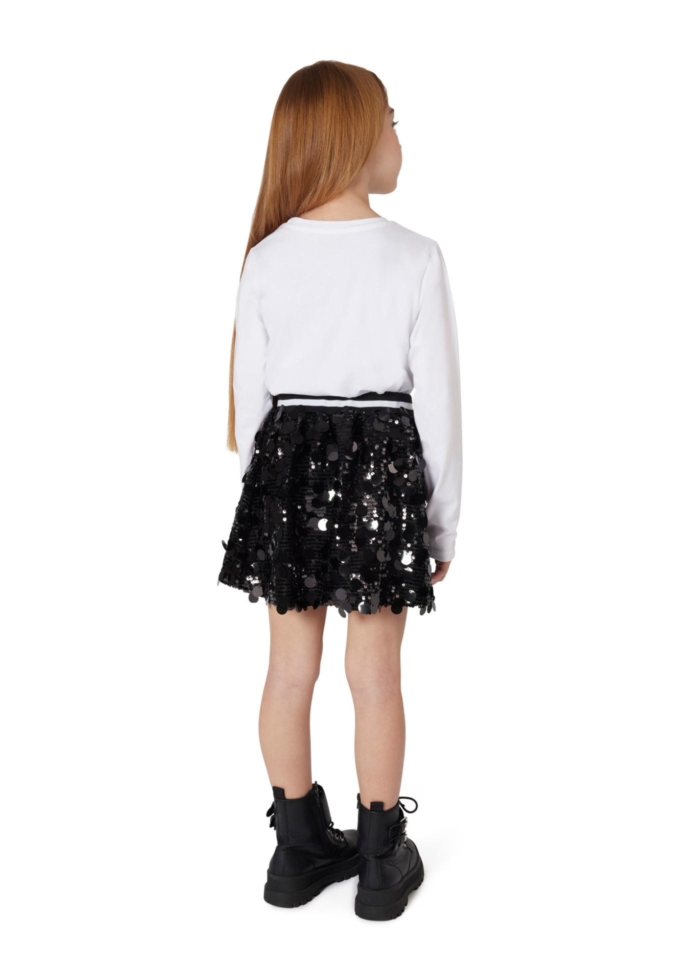 Bluza Alba cu Maneca Lunga cu Imprimeu Catel si Funda Saten J5BI09 J1314 G011 Guess