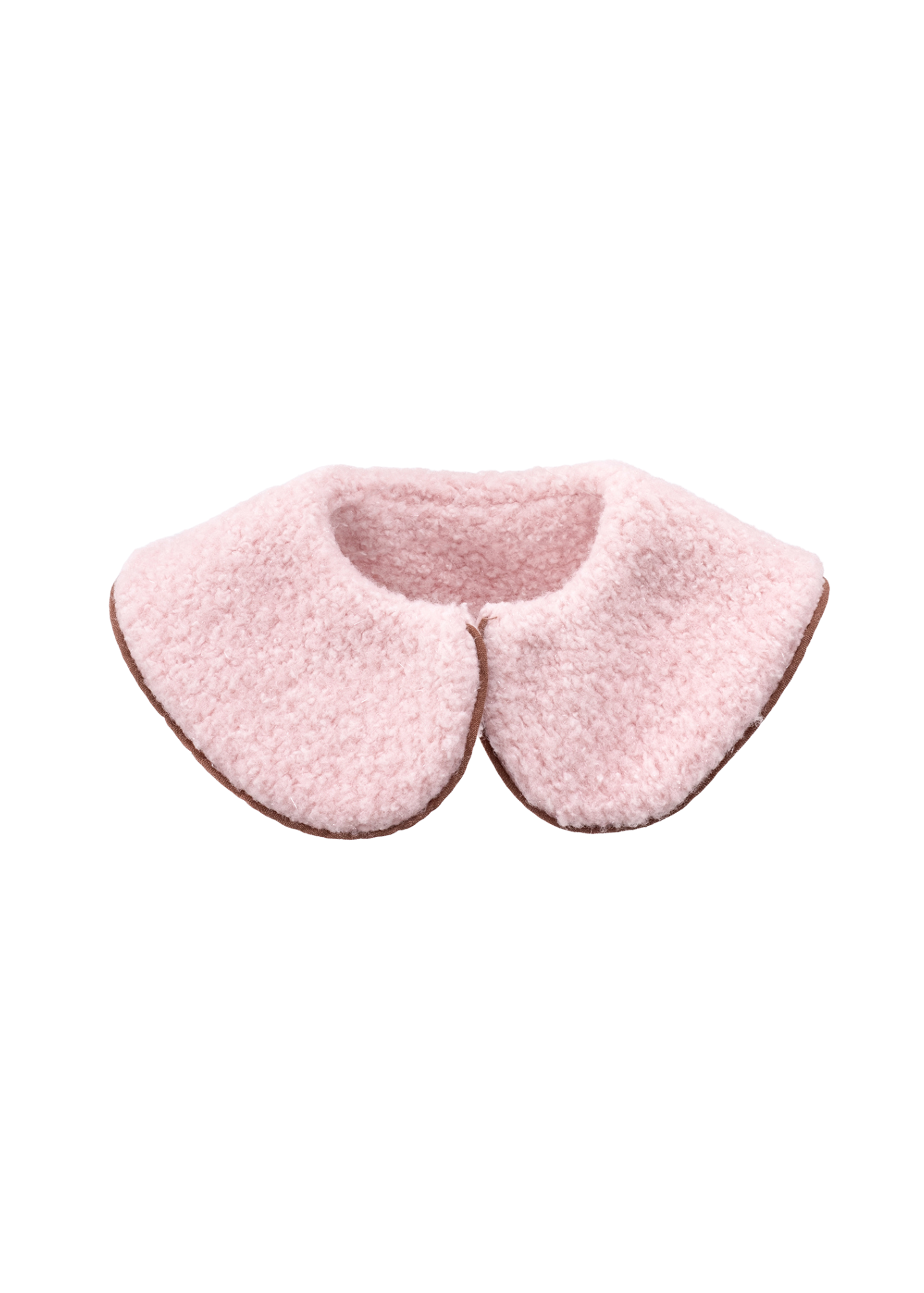 Palton Stofa Bucle Roz cu Guler si Palarie 3567 Mino Baby