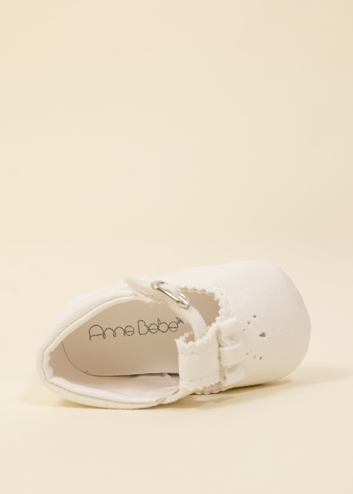 Pantofi Albi Decupati Piele Intoarsa Ecologica 232727 Sinderella