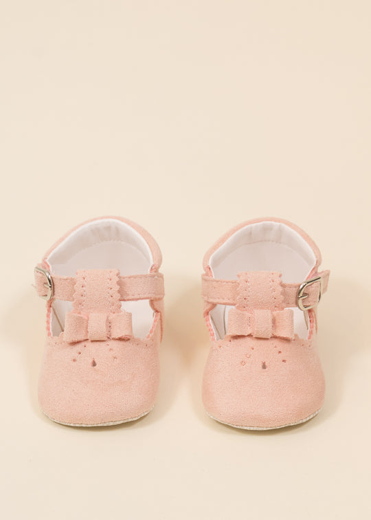 Pantofi Roz Decupati Piele Intoarsa Ecologica 232727 Sinderella