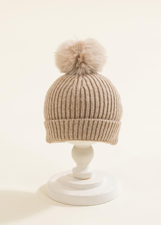 Caciula Tricotata Bej Lana Merinos 2016 Leo King