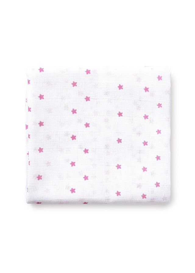 Set 3 Scutece Muselina Alb-Roz Imprimeu Panda 80x80 cm 98972-02 Interbaby