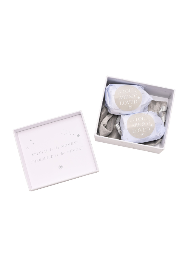 Set 2 Casete Argintate cu Luna si Stea BM256 Things Bambino by Juliana