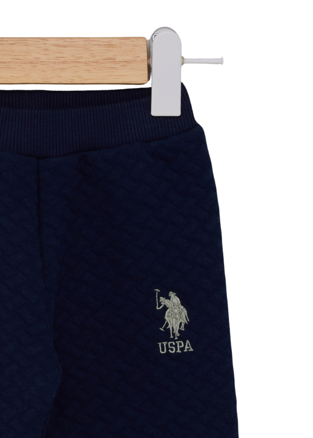 Set 3 Piese Jacheta cu Capse si Pantaloni Bluemarin si Bluza Ivory USB2067 V1 Us Polo Assn