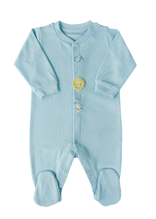 Boys Blue &amp; Picouri Blue Organic Cotton Overalls S10633 