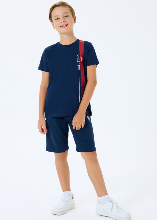 Set 2 Piese Tricou si Pantaloni Scurti Bleumarin US2400-4 V1 Us Polo Assn