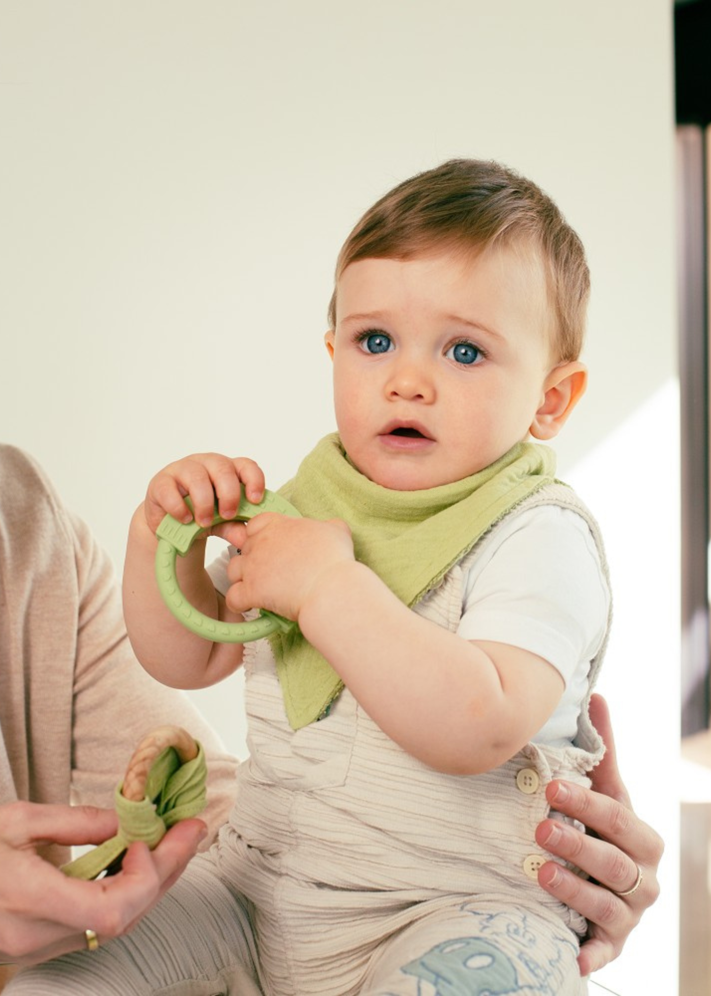 Set Jucarie, Batista, Bandana, Jucarie Dentitie Verde SET41-74 Don Algodon