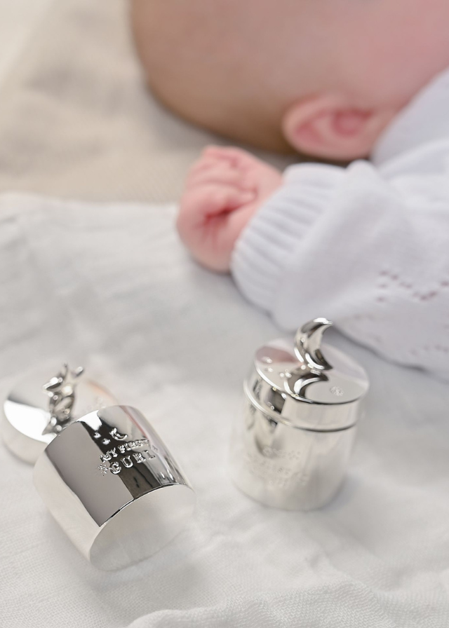 Set 2 Casete Argintate cu Luna si Stea BM256 Things Bambino by Juliana