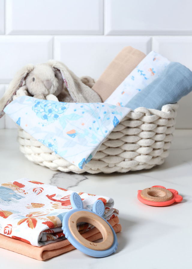 Scutece Bebelusi Textile Muselina Bleu Gri 70x70cm 348/07 BabyOno - Camera Bebelusului