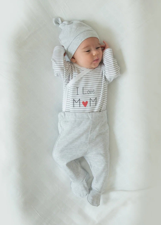 Set 3 Piese Gri I Love MOM S10592 Kitikate