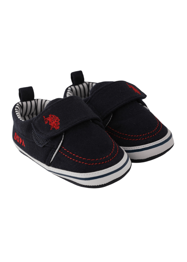 AnneBebe - Pantofi Sport Bleumarin cu Inchidere Velcro si Logo 1810 V2 Us Polo Assn