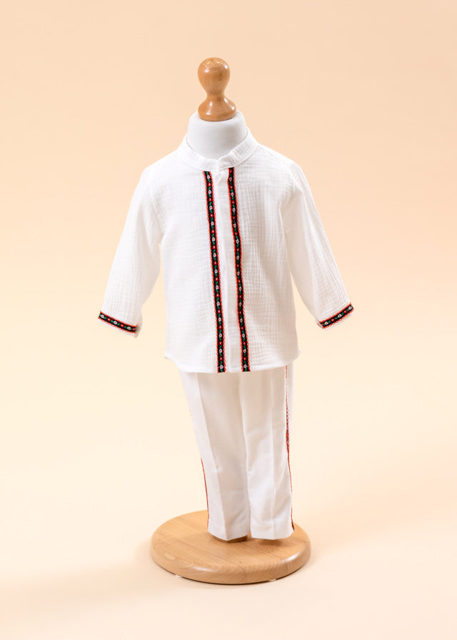 Costumas Traditional Baietei Camasa & Pantalon Elegant AnneBebe
