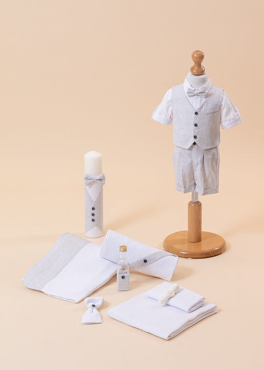 Set Raul 3 Piese, Costum, Trusou si Lumanare Personalizat AnneBebe
