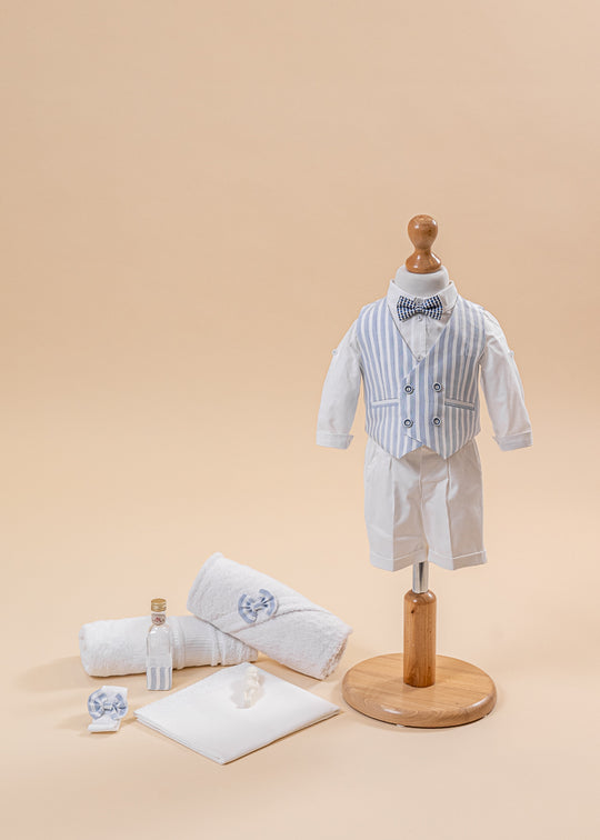 Christian Baptism Set 2 Pieces, Costume and Personalized Suit AnneBebe