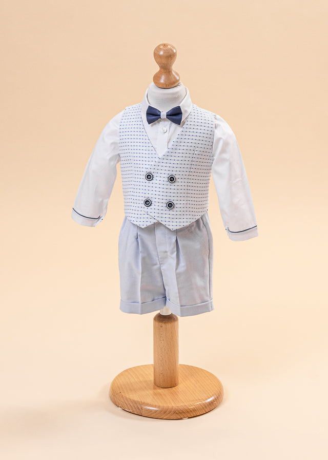 Set Botez Eric 2 Piese, Costum si Trusou Personalizat AnneBebe