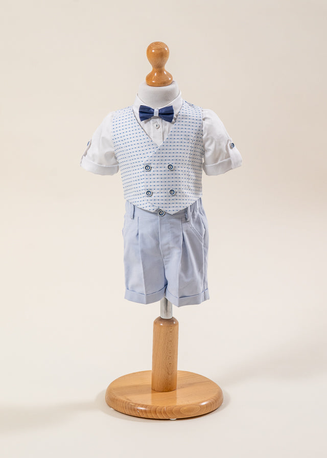 Set Botez Eric 3 Piese  Costum Trusou Lumanare Personalizat Botez AnneBebe