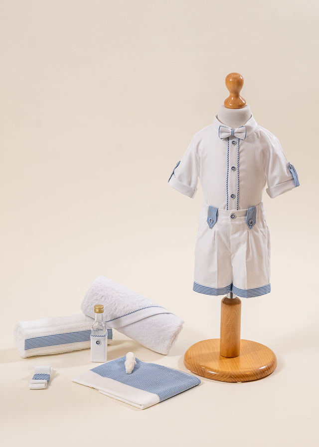 Set Botez Armand 2 Piese, Costum si Trusou Personalizat AnneBebe