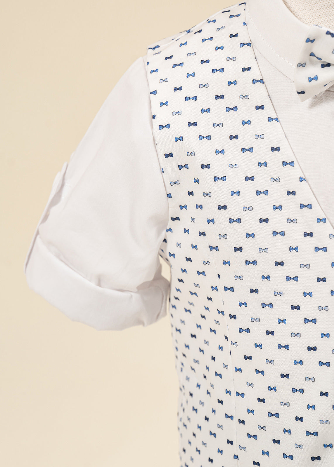 Costum Vesta Imprimeu Fundite Pantalon Bleu Deschis AnneBebe