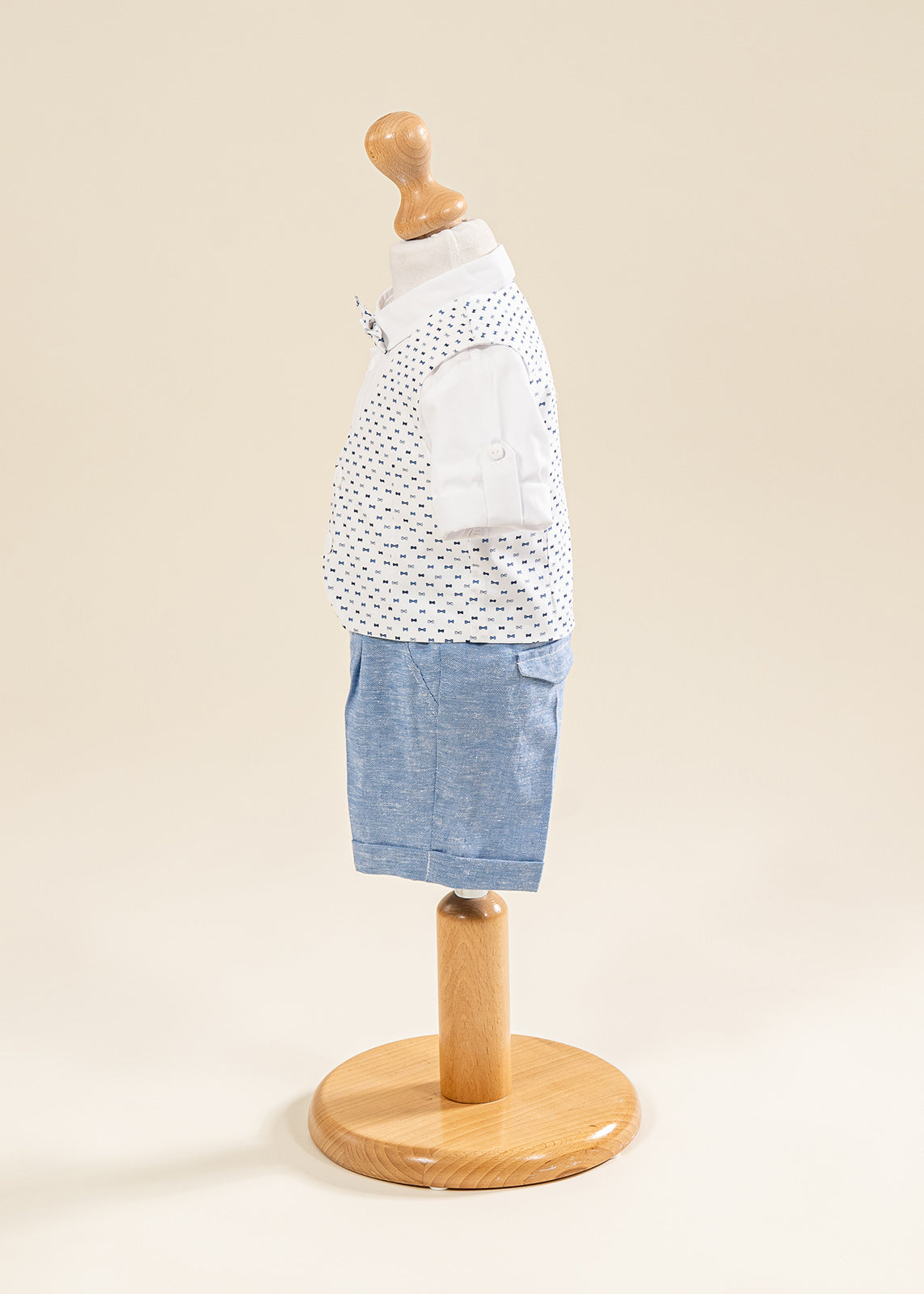 Costum Vesta Imprimeu Fundite Pantalon Bleu Deschis AnneBebe