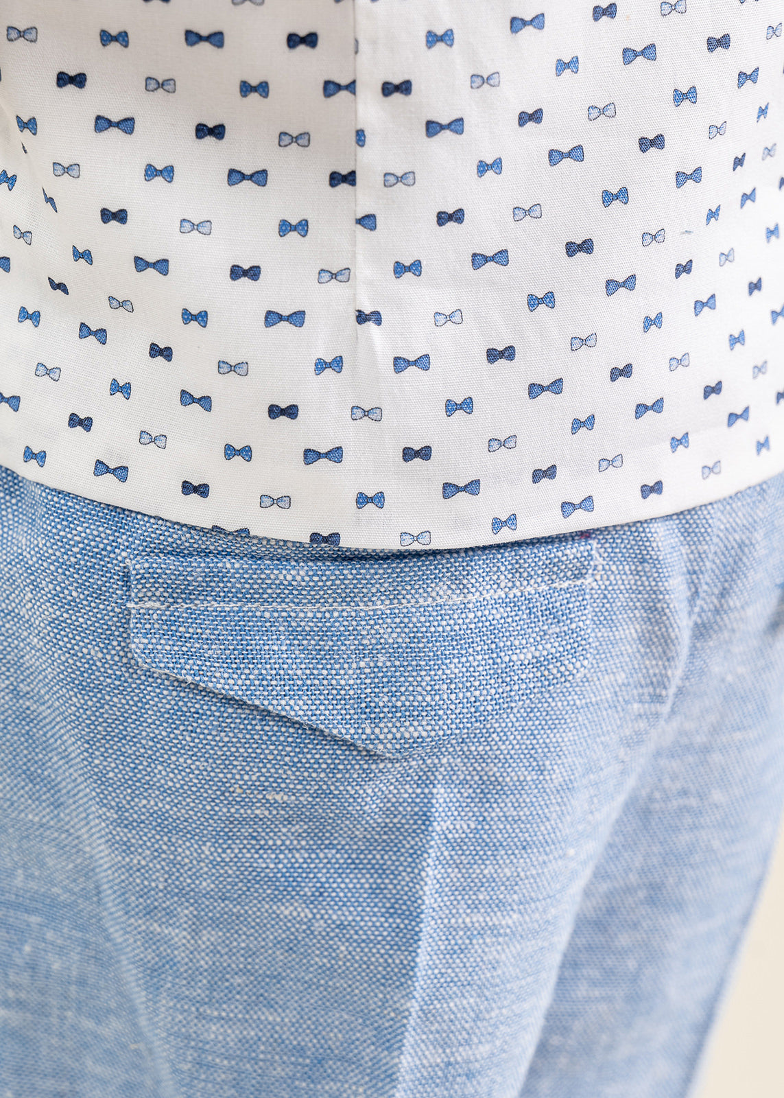 Costum Vesta Imprimeu Fundite Pantalon Bleu Deschis AnneBebe
