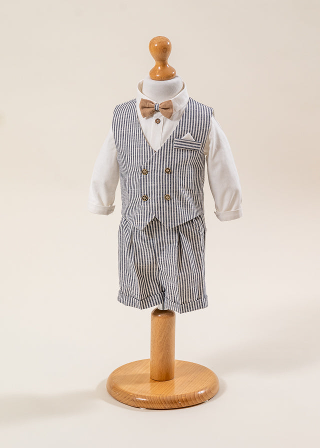 Set Botez Teodor 3 Piese Costum Trusou Lumanare Personalizat Botez AnneBebe