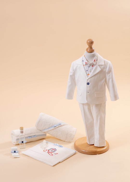 Evgeni Baptism Set 2 Pieces, Costume and Personalized Suit AnneBebe